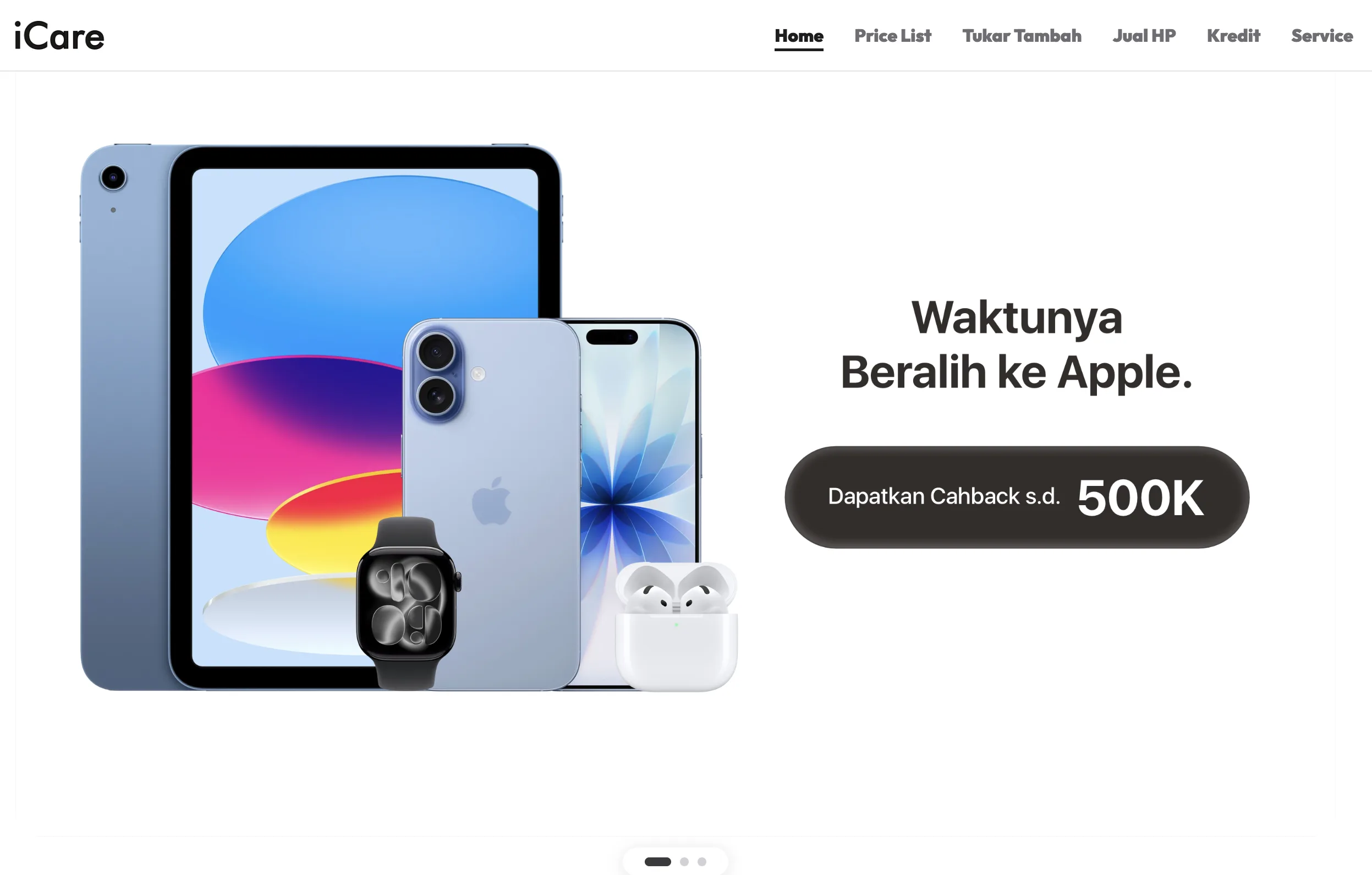 iCare Store — Website Toko Apple Banyuwangi
